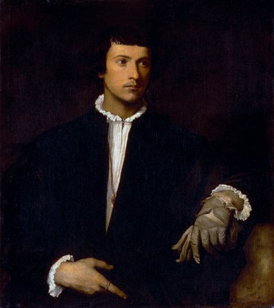 Mann mit Handschuh von Tiziano Vecelli